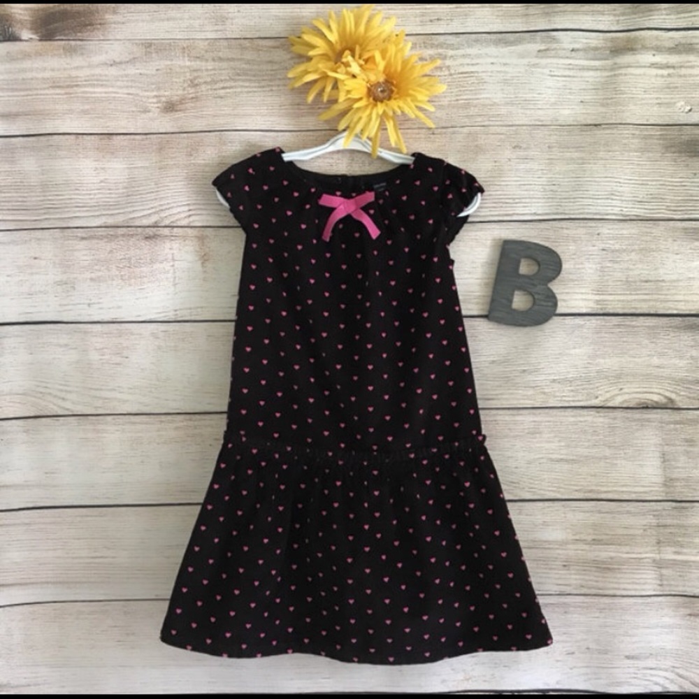 EUC Gap Girls Corduroy Heart Print Jumper Dress